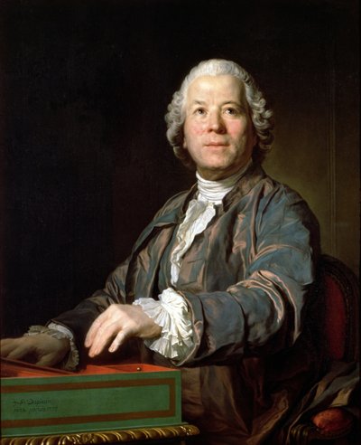 Christoph Willibald Gluck (1714-87) en el espineta, 1775 de Joseph Siffred Duplessis